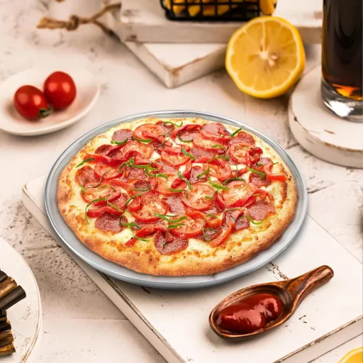 GOMETY 6 darabos rozsdamentes acél pizza sütőtálca szett 20 cm