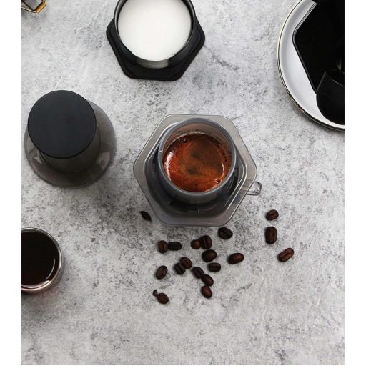 Presă de cafea portabilă Generic 240ml, gri - Fără electricitate, pentru acasă și birou