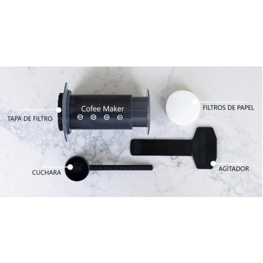 Presă de cafea portabilă Generic 240ml, gri - Fără electricitate, pentru acasă și birou