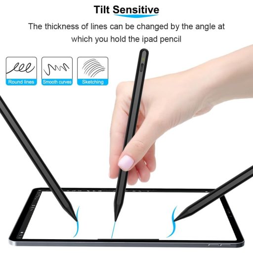 KIROSA Pencil Generația a 2-a, stylus iPad cu încărcare USB-C, detectare a înclinării și respingere a palmei