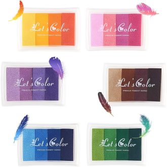   OT-NVWOZR set od 6 jastučića s tintom, 24 boje, perive boje za prste za djecu, DIY set za rukotvorine