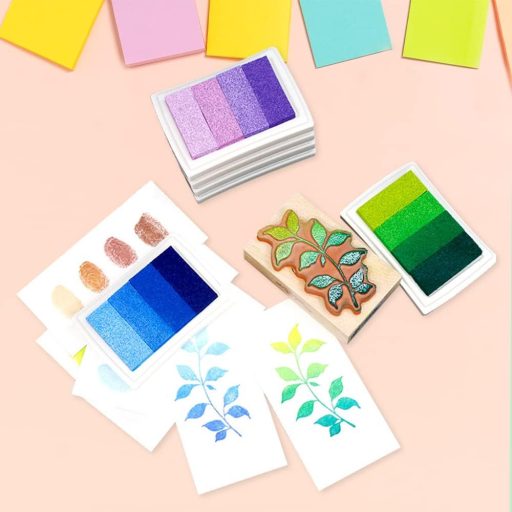 OT-NVWOZR set od 6 jastučića s tintom, 24 boje, perive boje za prste za djecu, DIY set za rukotvorine