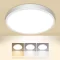 Plafonieră LED slochi rotundă 18 cm, pentru baie, bucătărie, dormitor, plat, 3 temperaturi de culoare, IP44 rezistentă la apă, 1500 lm - 1 bucată, 18 cm, alb