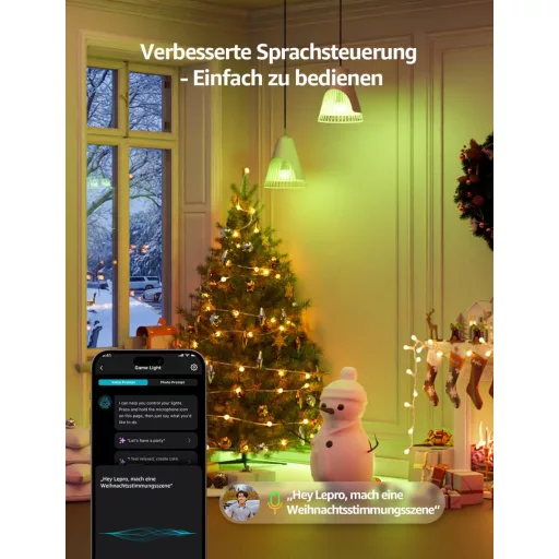 Lepro E27 8.5W Pametna žarulja s funkcijom prigušivanja, WiFi i Bluetooth, kompatibilna s Alexom i Googleom