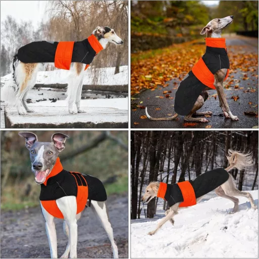 PUMYPOREITY Greyhound Téli Kabát XXXL Vízálló Polár Kutyaruha Piros