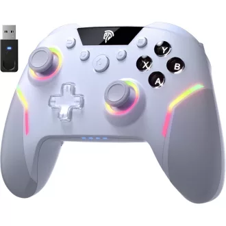   EasySMX X20 Wireless Controller PC RGB Bluetooth Joystick fehér