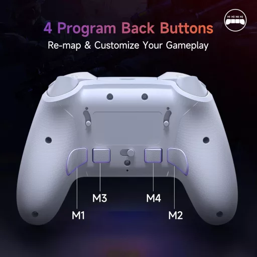 EasySMX X20 Wireless Controller PC RGB Bluetooth Joystick fehér