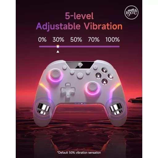 EasySMX X20 Wireless Controller PC RGB Bluetooth Joystick fehér