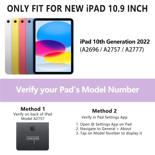 KARFUN iPad 10/11 Billentyűzetes Tok 360° Forgatható Bluetooth QWERTZ Trackpad