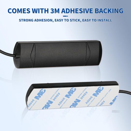 Antenă auto DAB+ Eightwood cu adaptor SMA, prindere pe parbriz cu adeziv, cablu de 3m, pentru Pioneer, Kenwood, Alpine