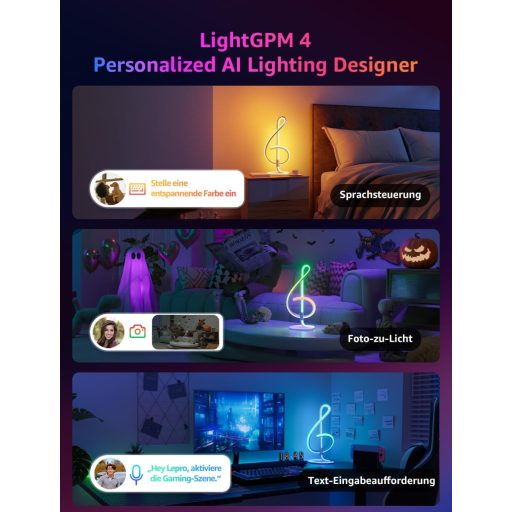 Lepro TB2 inteligentná stolná lampa RGB LED, synchronizácia s hudbou, hlasové ovládanie Alexa/Google
