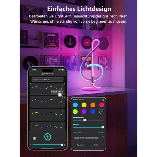 Lepro TB2 inteligentná stolná lampa RGB LED, synchronizácia s hudbou, hlasové ovládanie Alexa/Google