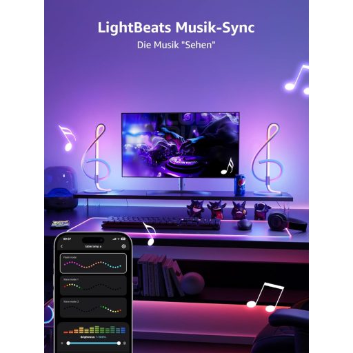 Lepro TB2 inteligentná stolná lampa RGB LED, synchronizácia s hudbou, hlasové ovládanie Alexa/Google