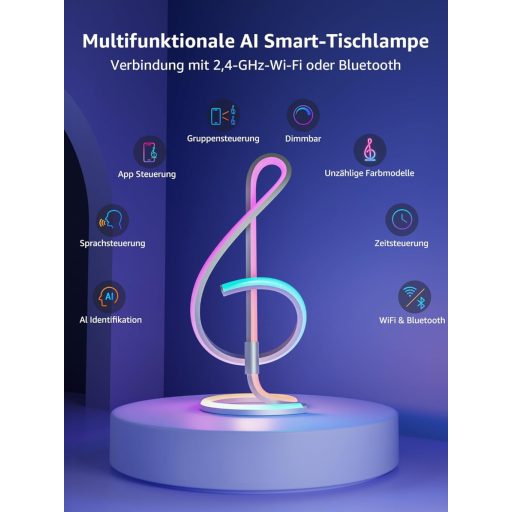 Lepro TB2 inteligentná stolná lampa RGB LED, synchronizácia s hudbou, hlasové ovládanie Alexa/Google
