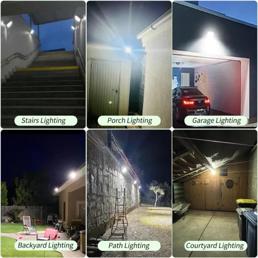 Fosingut 100W LED Reflektor Mozgásérzékelővel - 10000 Lumen Kültéri Lámpa, 6500K, IP66 Vízálló Falvilágítás Garázshoz, Pincéhez, Kerthez