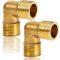 Beatific 2 db-os sárgaréz 90°-os könyök, 1/2" külső menetes csatlakozó, DN15 ivóvíz-kompatibilis szerelvény fűtési és vízvezeték rendszerekh