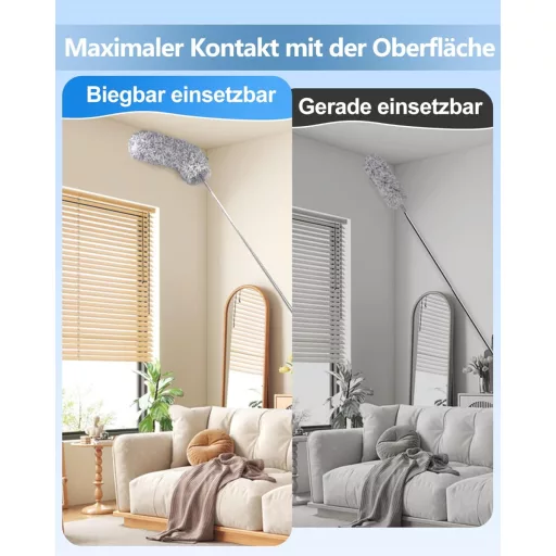 Aspirator telescopic Fogray cu prelungire și aplicator moale din silicon pentru îndepărtat pânzele de păianjen