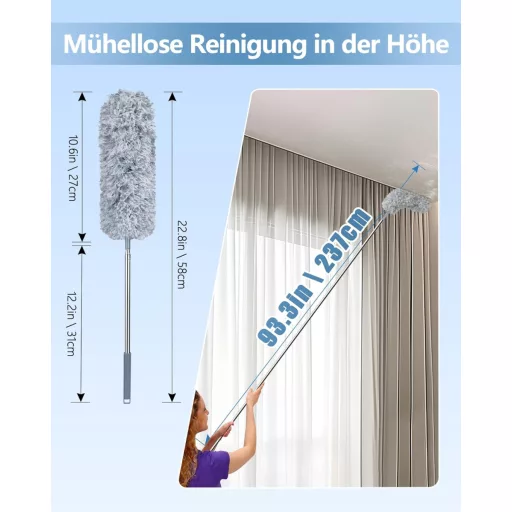 Fogray Teleszkópos Porszívó Hosszabbítható Puha Szilikontapasszal Pókháló Eltávolító