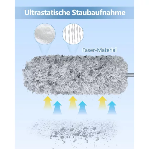 Aspirator telescopic Fogray cu prelungire și aplicator moale din silicon pentru îndepărtat pânzele de păianjen