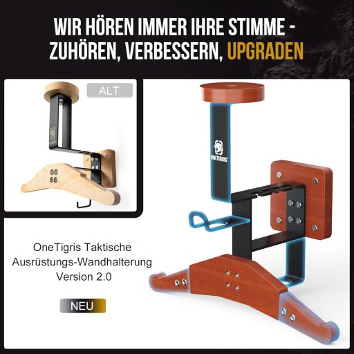 OneTigris Motorkerékpár Ruhatartó Fali Konzol 2.0 - Sisak és Motoros Ruha Tartó 80kg