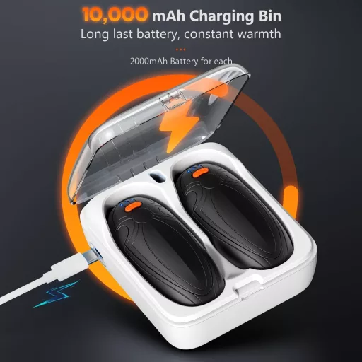 FYDEE 14000 mAh Elektromos Kézmelegítő Powerbank Funkcióval, 3 Hőfok 58°C-ig