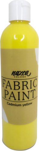Nazca Colors Žltá Farba na textil a kožu 250ml - Na oblečenie, tričká, tašky - Výborná krycia schopnosť - Prateľná do 40°C - Polomatný povrch