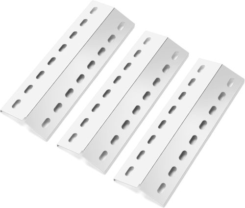 Denmay Univerzális Égőfedél 36,5x12 cm - Rozsdamentes Acél Lángterelő Enders Boston, Chicago, Tepro, Barbecook Brahma Grillekhez - 3 db-os S
