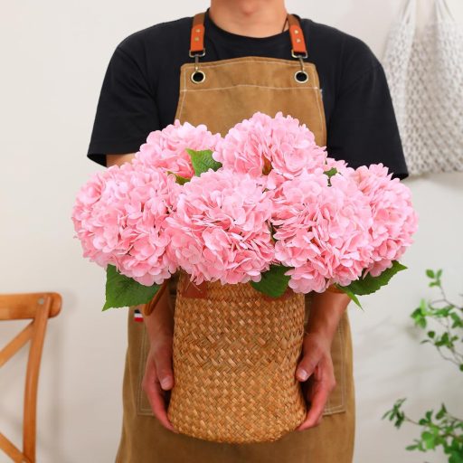 JUSTOYOU 3 darabos művirág szett hortenzia rózsaszín dekoráció