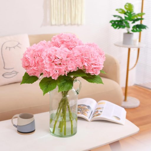 JUSTOYOU 3 darabos művirág szett hortenzia rózsaszín dekoráció