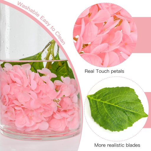 JUSTOYOU 3 darabos művirág szett hortenzia rózsaszín dekoráció