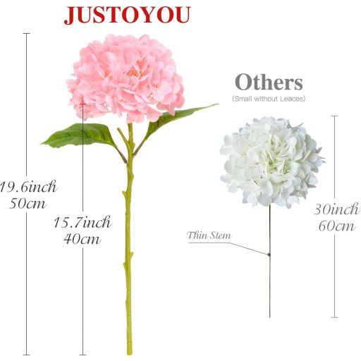 JUSTOYOU 3 darabos művirág szett hortenzia rózsaszín dekoráció