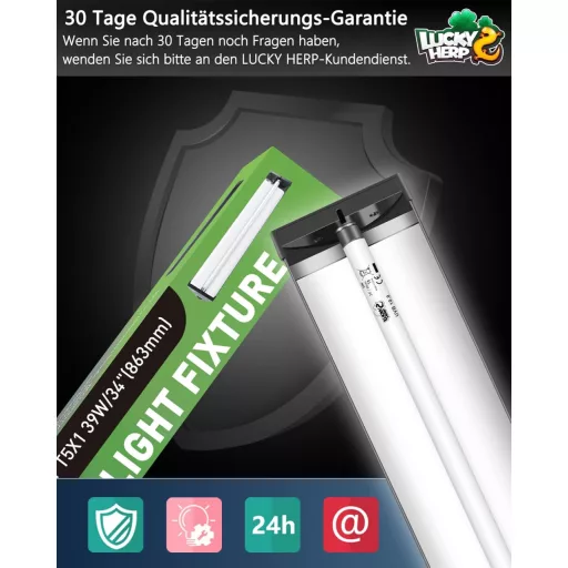 LUCKY HERP T5 UVB 39W Terrarium Lámpa Teknős Sügér Kígyó Hüllő UV Fény