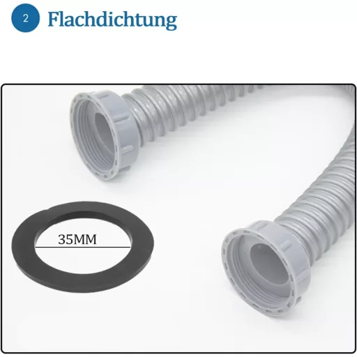 Set de garnituri pentru scurgere chiuvetă T TAKONE, garnituri sifon de 40 mm pentru bucătărie, 2 garnituri conice și 6 garnituri inelare plate din cauciuc.