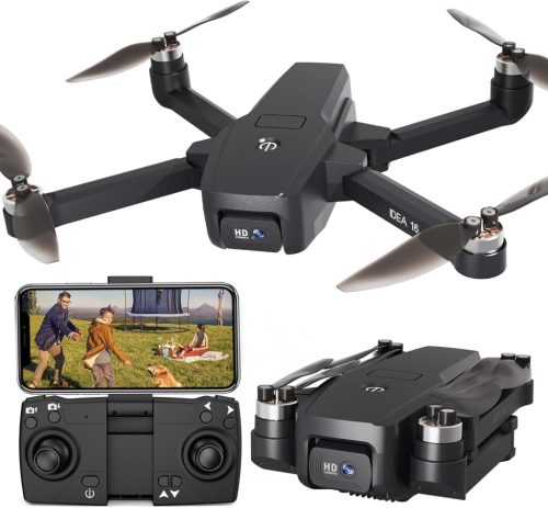 Dronă Tolatoyus IDEA16 C0 cu cameră 4K, viteză 40 km/h, WiFi FPV 5GHz, timp de zbor 30 minute, control prin smartphone, pentru începători și avansați