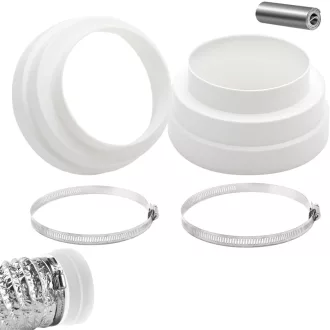   DAWRIS 2 buc Reducție Conectoare 120-160mm cu Clemă Inox pentru Ventilație