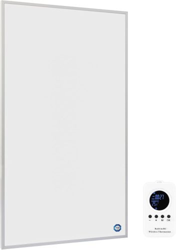 Panou Infraroșu de Încălzire Hocosyme cu Termostat - Încălzitor de Perete 1000W pentru Camere de 10-25㎡, 120°C, Încălzire Rapidă, Certificare TÜV, Telecomandă