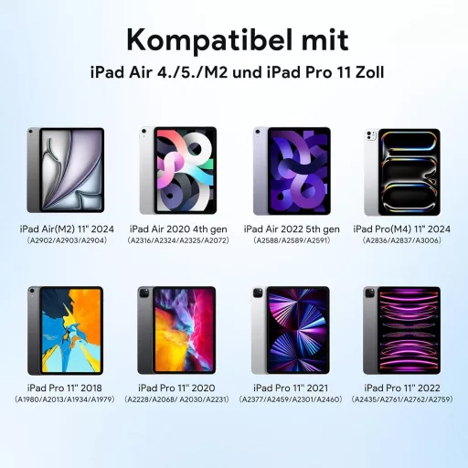 Zspeed iPad Pro 11 tok billentyűzet nélkül Air 11 M2/5/4 kompatibilis