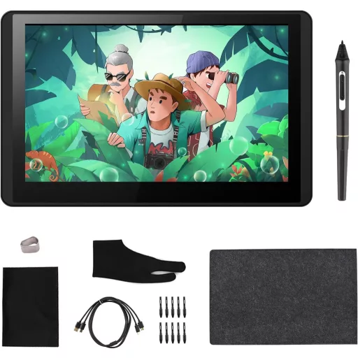 Tabletă grafică Bisofice de 11.6" cu display, detectare a înclinării și taste rapide