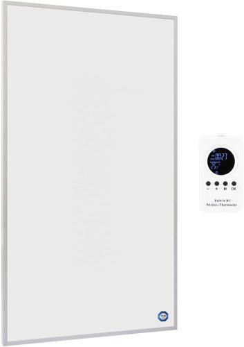 Panou radiant infraroșu de perete Hocosyme cu termostat - 600W, 120°C, pentru încăperi de 3-15㎡, timp de încălzire 1-3 minute, certificat TÜV, cu telecomandă