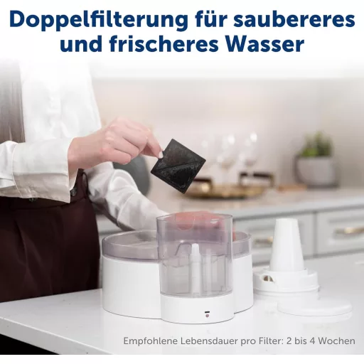 PetSafe Outlast 1,7l fontána na pitie pre mačky a malé psy s filtrom