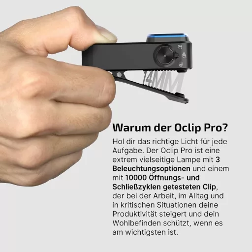 OLIGHT Oclip Pro Mini LED zseblámpa USB-C töltéssel, 500 lm fényerő