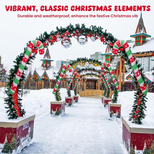 Huiguli 6 darabos felfújható cukorka karácsony dekoráció 91 cm pumpa