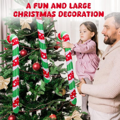 Huiguli 6 darabos felfújható cukorka karácsony dekoráció 91 cm pumpa