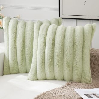   MIULEE 2 kom plišanih jastučnica zelene boje, 50x50 cm, moderni jastuci za sofu, boho stil