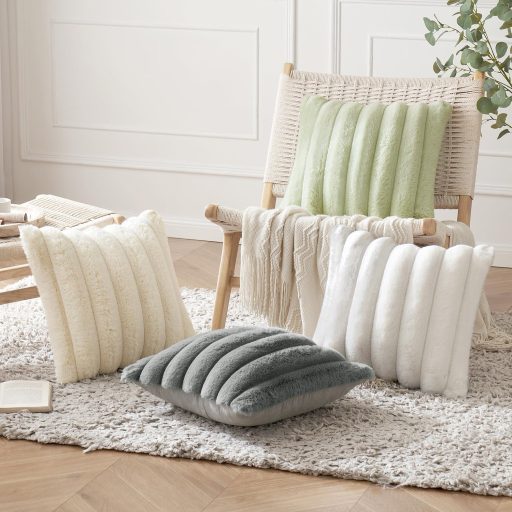 MIULEE 2 kom plišanih jastučnica zelene boje, 50x50 cm, moderni jastuci za sofu, boho stil