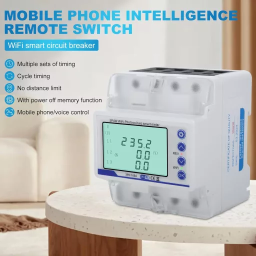 DewinLVD 3 fázisú 100A 380V WiFi okos villanyóra fázishiány védelemmel