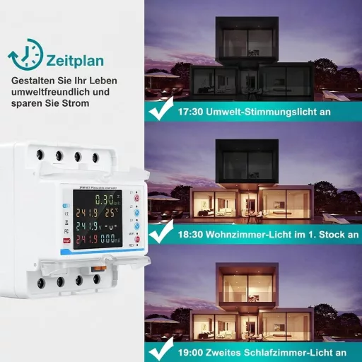 DewinLVD 100A 3 fázisú intelligens fogyasztásmérő WiFi DIN sínre