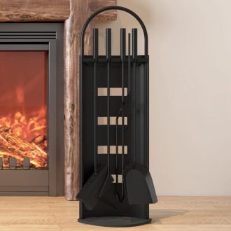 Kingson 5 részes kandalló kiegészítő szett fekete 66 cm