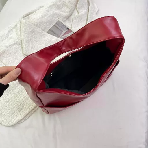 CUNGGI velika ženska torba za rame, hobo tote torba od veganske kože, casual retro ručna torba.