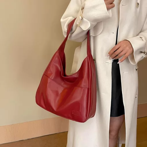 CUNGGI velika ženska torba za rame, hobo tote torba od veganske kože, casual retro ručna torba.